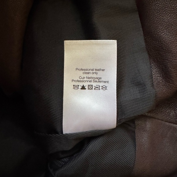 NWT Veronica Beard Marea Leather Moto Jacket in Brown Size 2 - Picture 15 of 15